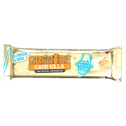MASGrenade Carb Killa High Protein, Low Sugar Bar White Chocolate Cookie 60g-Food