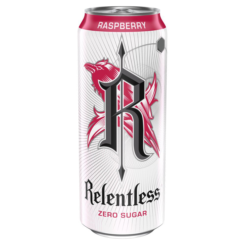 Relentless Raspberry Zero Energy Drink 500ml-Food