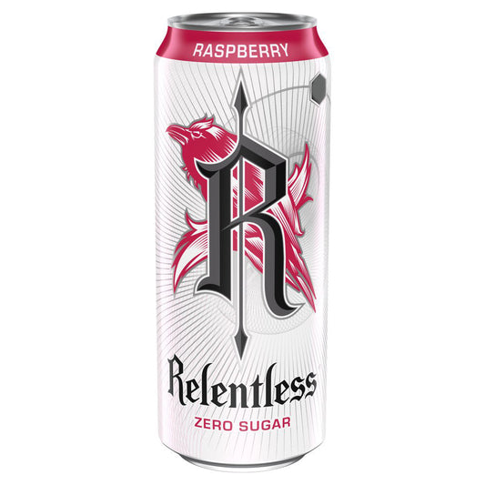 Relentless Raspberry Zero Energy Drink 500ml-Food