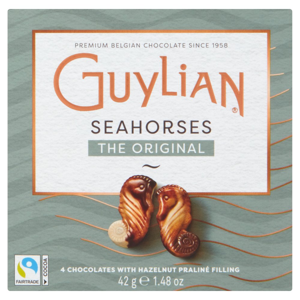 MASGuylian Seahorses The Original 4 Chocolates with Hazelnut Praliné Filling 42g-Food