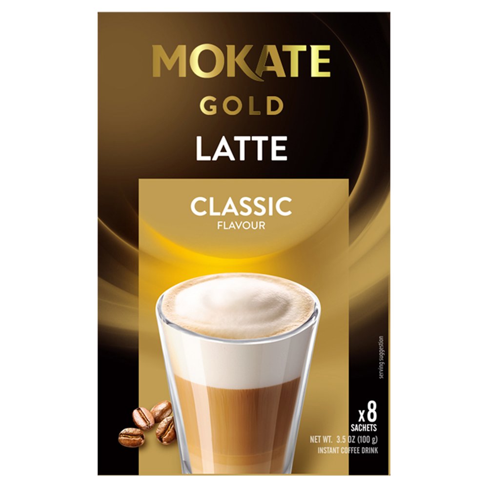 Mokate Gold Latte Classic Flavour Instant Coffee Drink 8 x 12.5g (100g)