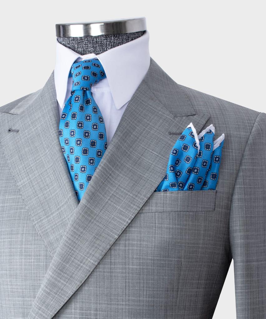 Men's Wear Clothing Outfit  Metallic Silver Regular Fit One Button Fashion Suit Blazer