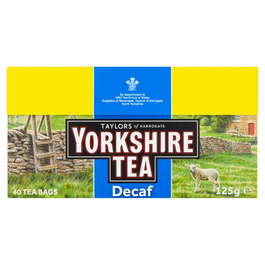 Taylors of Harrogate Yorkshire Tea Decaf 40 Tea Bags 125g-Food