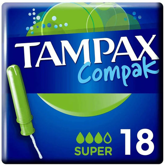 Tampax Compak Super Tampons With Applicator X18