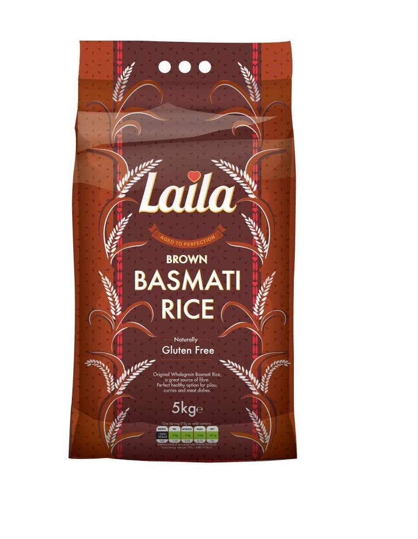 MASLaila Brown Basmati Rice 5kg-Fd Rice - Basmati Asetena Pa 