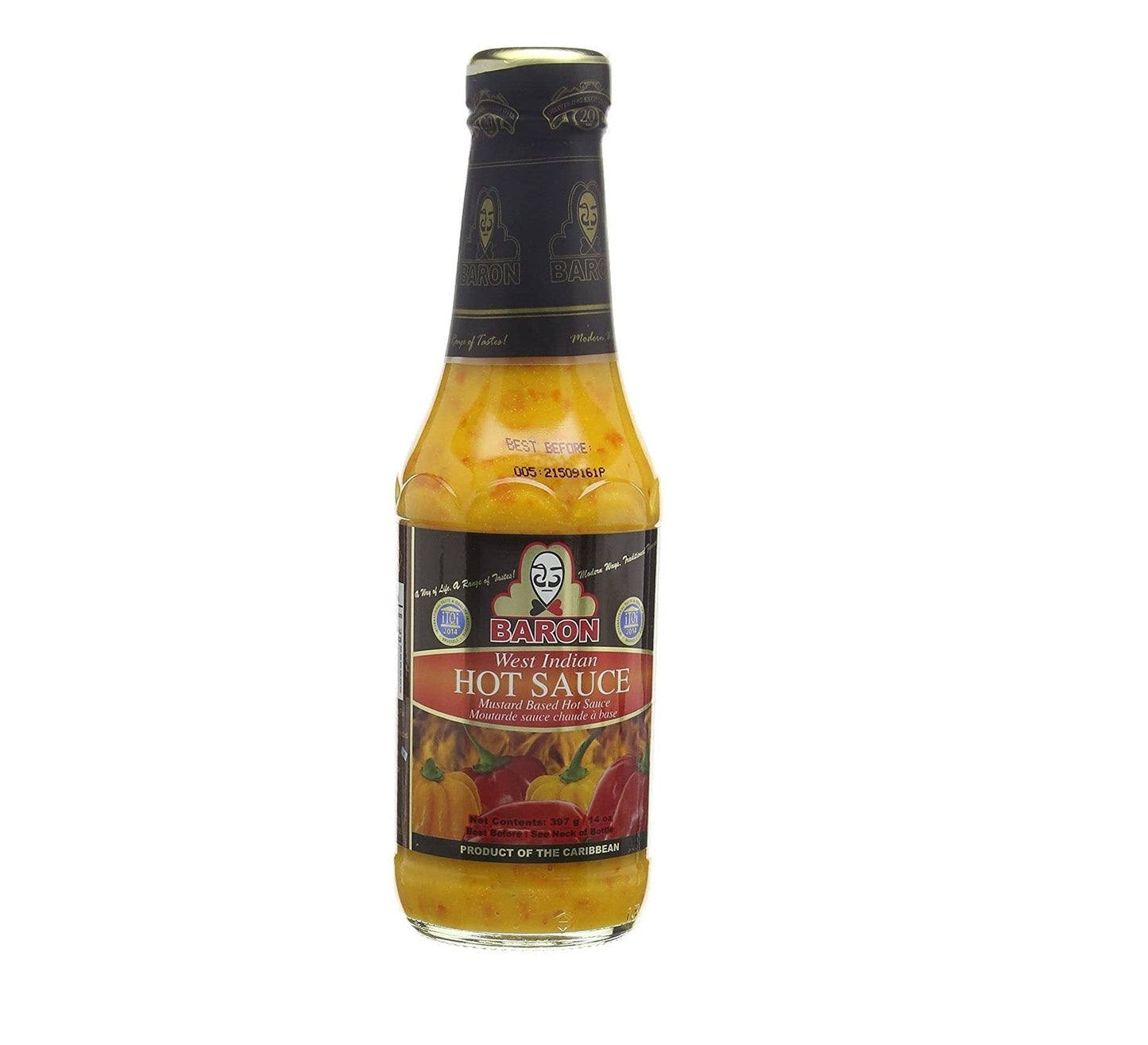 MASBaron West Indian Hot Sauce 397g Box of 6-Fd