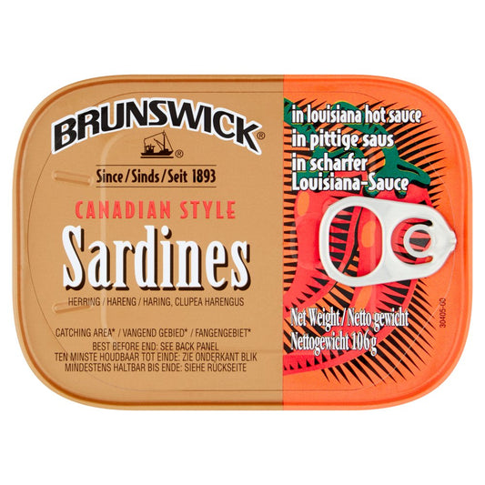 MASBrunswick Canadian Style Sardines in Louisiana Hot Sauce 106g-Food