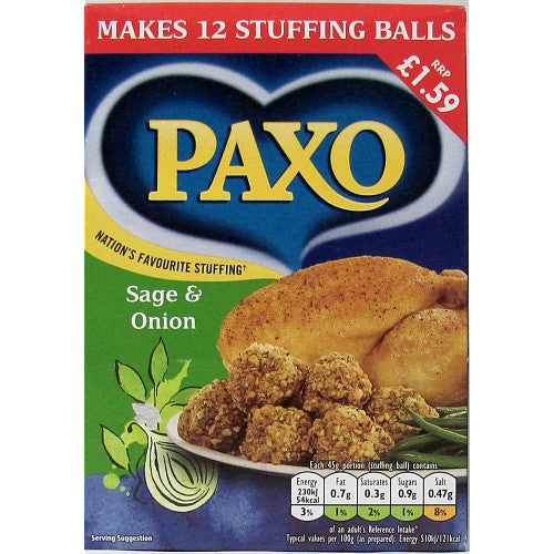 Paxo Sage & Onion Stuffing Mix 170g