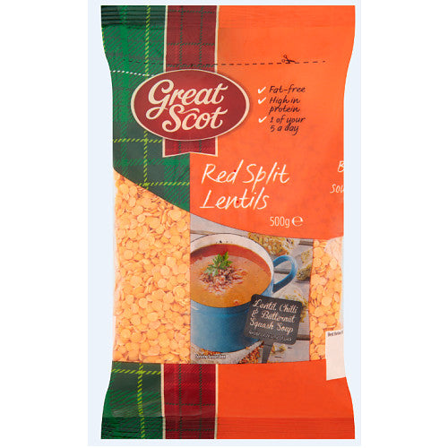 Great Scott Red Split Lentil 500g