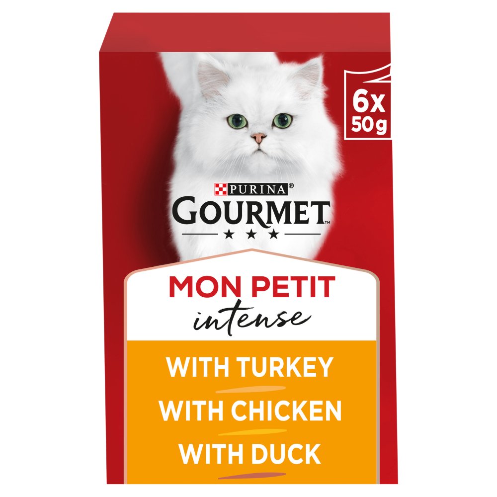 Gourmet Mon Petit Intense Fine Cuts with Turkey Chicken & Duck 6 x 50g (300g)