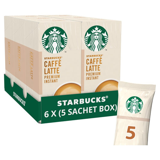 Starbucks Latte Premium Instant Coffee 5 x 14g Sachets