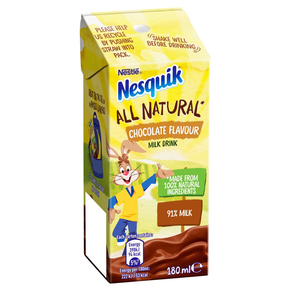 MASNesquik All Natural Chocolate Milkshake Drink 180ml-Food