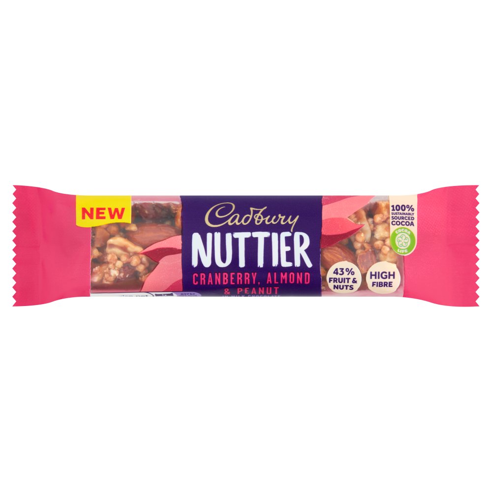 MASCad Nuttier Cranberry, Almond & Peanut Chocolate Bar 40g-Food