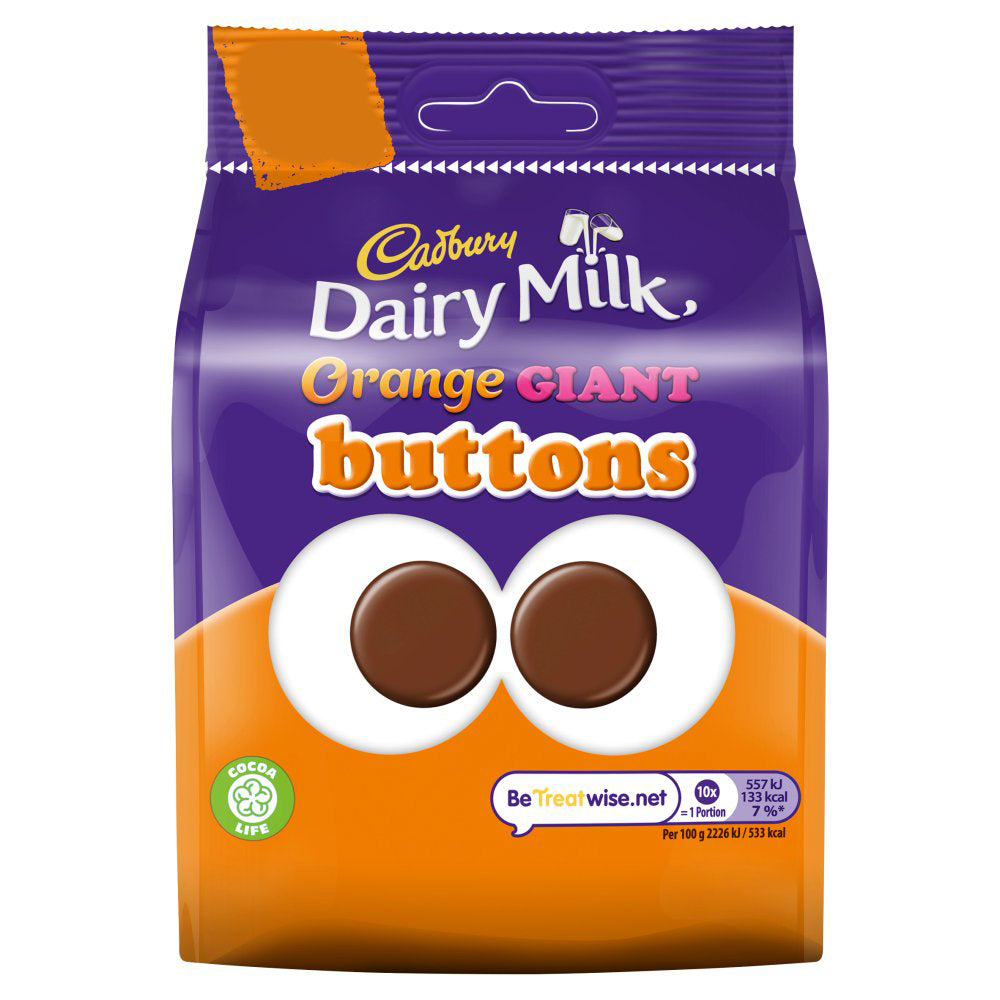 MASCad Dairy Milk Orange Giant Buttons Chocolate Bag  95g-Food