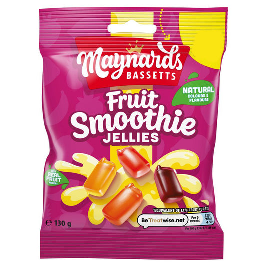 MASMaynards Bassetts Fruit Smoothie Jellies  Sweets Bag 130g-Food