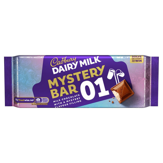 Cad Dairy Milk Mystery Bar 01 Milk Chocolate with a Mystery Flavour Filling 170g