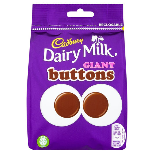 MASCad Dairy Milk Giant Buttons Chocolate Bag 119g-Food