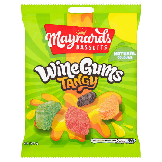 Maynards Bassetts Wine Gums Tangy Sweets Bag 165g