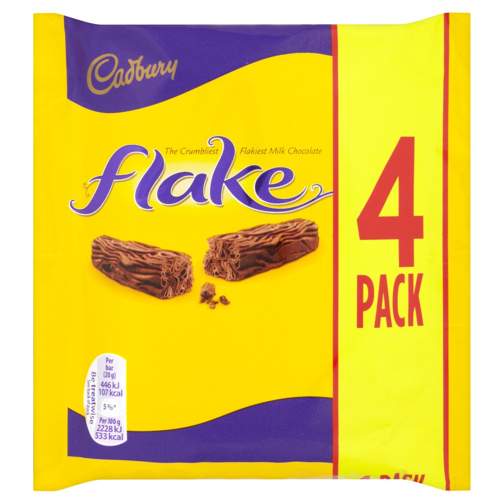 MASCad Flake Chocolate Bar 4 Pack 80g-Food