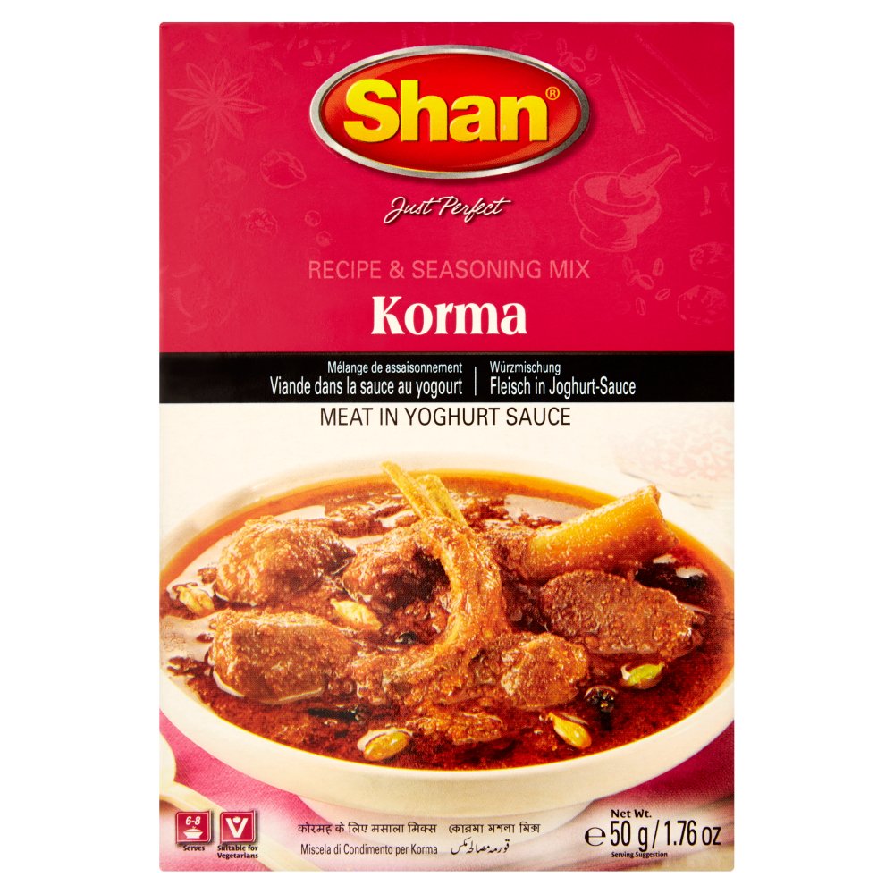 Shan Korma Meat in Yoghurt Sauce Recipe & Seasoning Mix 50g-Food