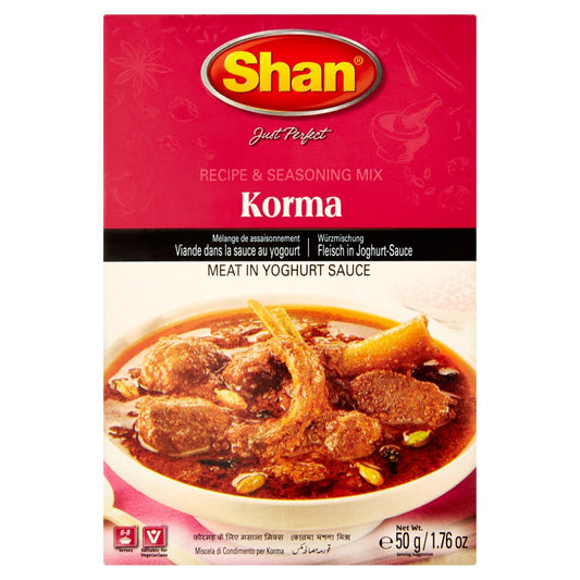 Shan Korma Meat in Yoghurt Sauce Recipe & Seasoning Mix 50g-Food