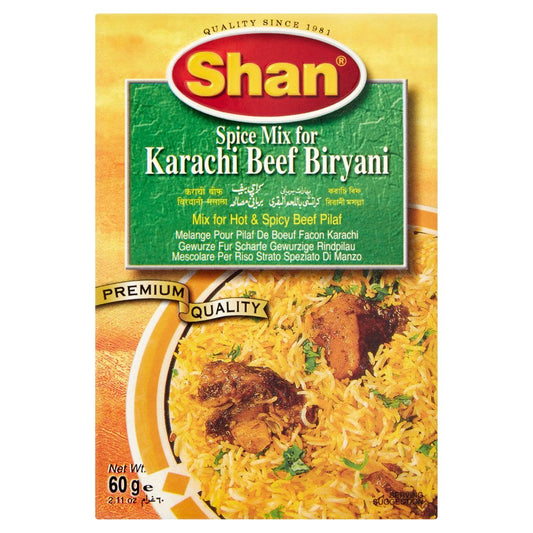 Shan Spice Mix for Karachi Beef Biryani 60g-Food