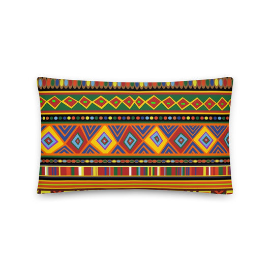 African Pillow Protector Cover Home Decor Rectangular Green Black African Tribal Pattern Square Shape Two Sides Printed Washable Pillowcase