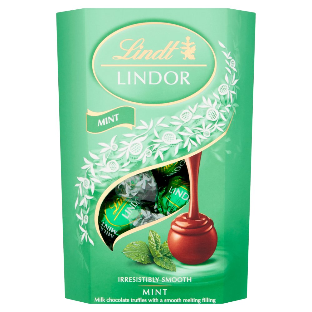MASLindt Lindor Milk Mint Chocolate Truffles Box 200g-Food