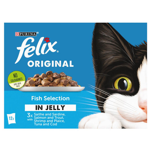 Felix Original Fish Selection in Jelly 12 x 100g (1.2kg)