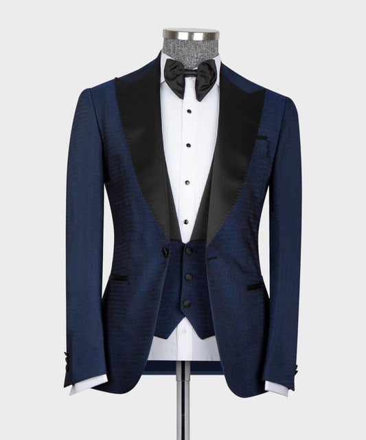 Men's Wear Clothing Outfit Dark Slate Grey Regular Fit One Button Fashion Suit Blazer