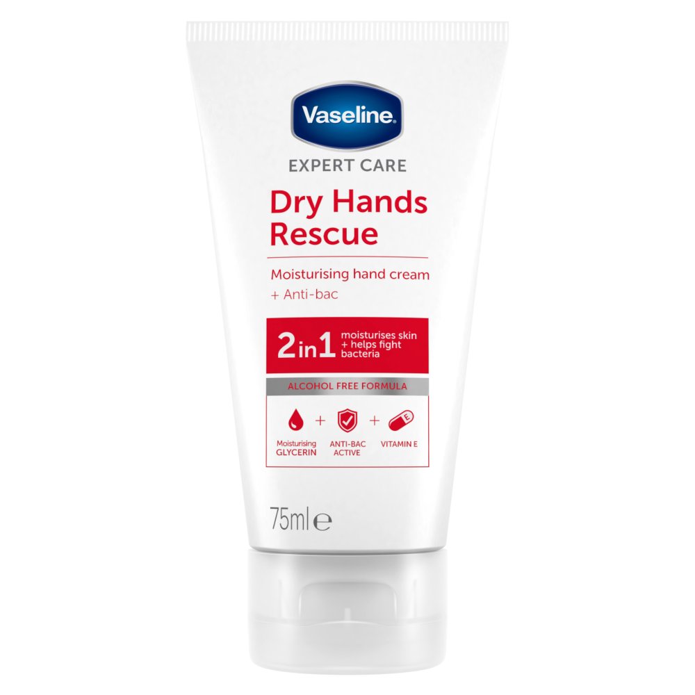 Vaseline Dry Hands Rescue Hand Cream 75ml-Food