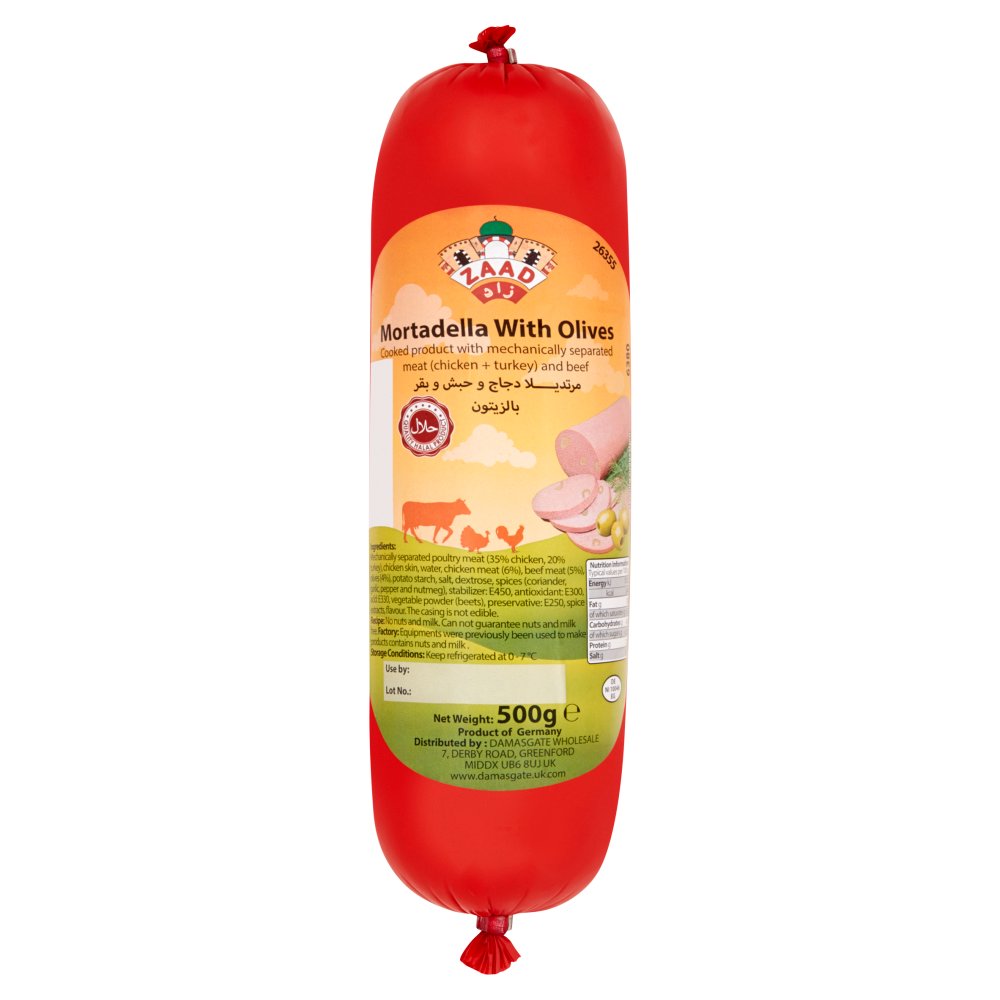 Zaad Mortadella with Olives 500g-Food