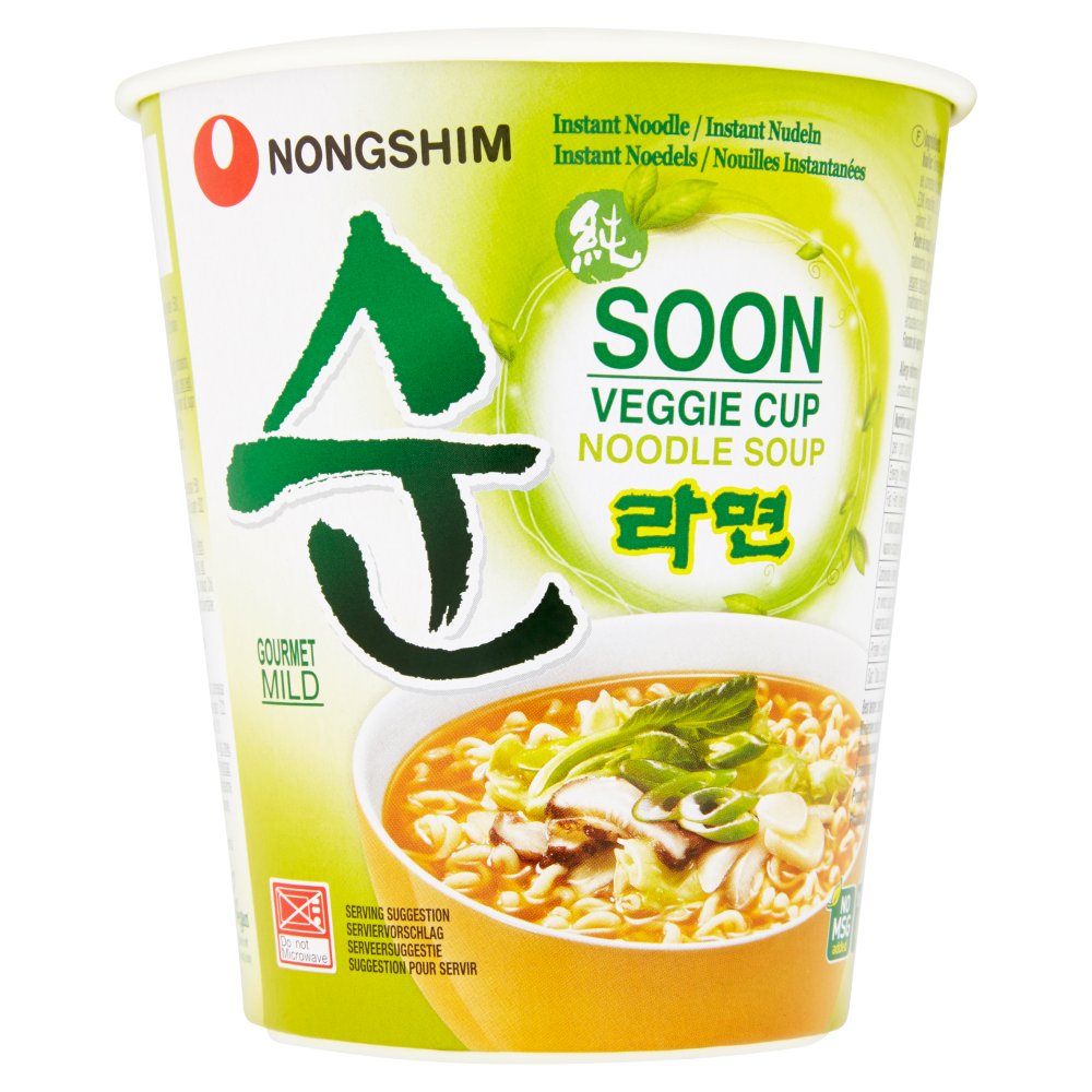 MASNongshim Soon Veggie Cup Noodle Soup 6 x 67g-Food