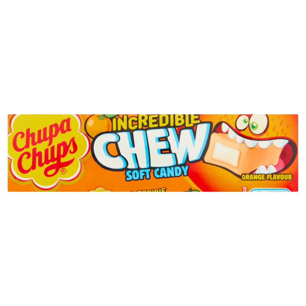 Chupa Chups Incredible Chew Soft Candy Orange Flavour 45g-Food