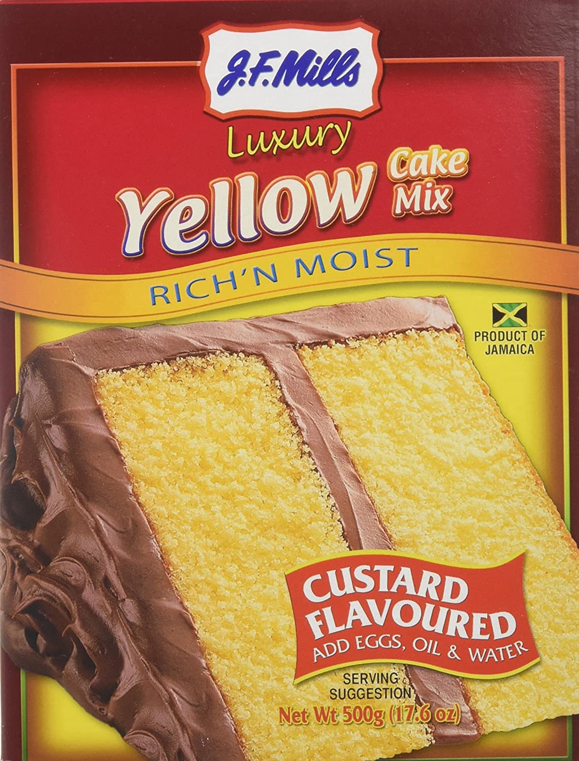 SKJF Mills Custard Flavored Yellow Cake Mix 500 g