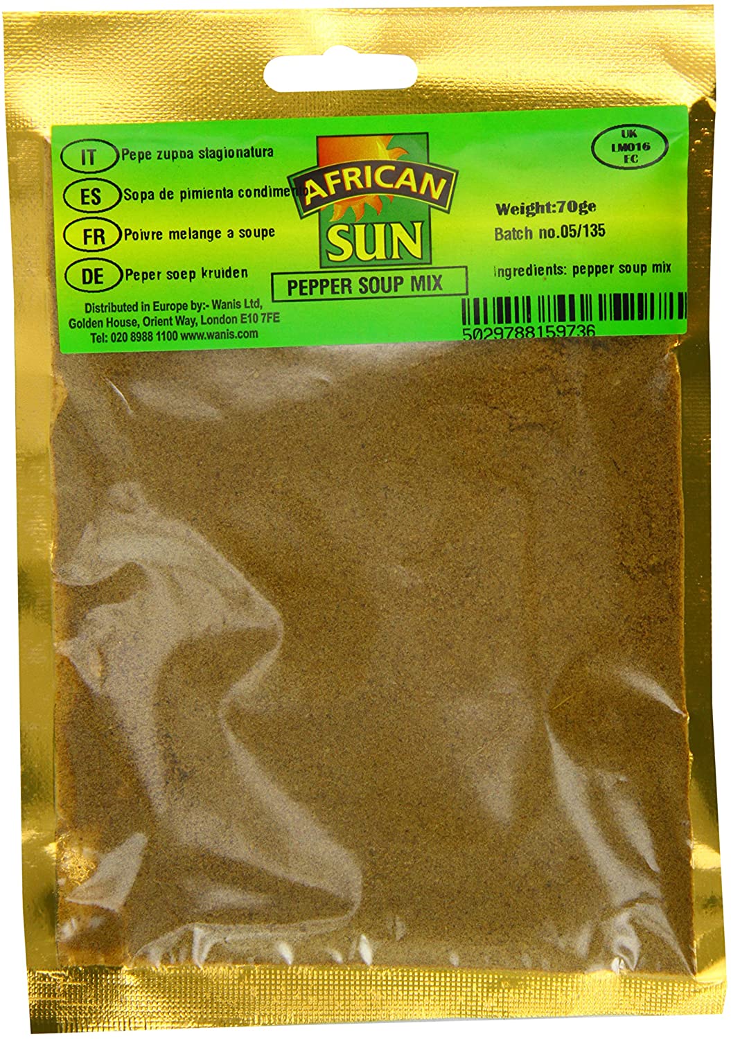 MASAfrican Sun Pepper Soup Mix 70g-Fd