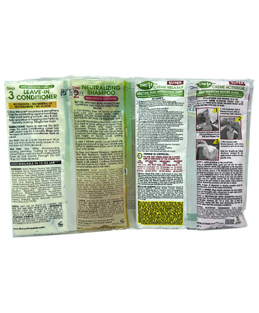 Olive Miracle Deep Conditioning No Lye Relaxer 3 Step Sachet Super