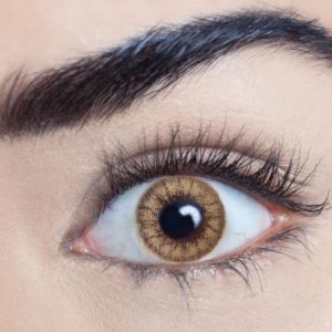 MesmerEyez Contact Lense Caramel Tea + Free Solution