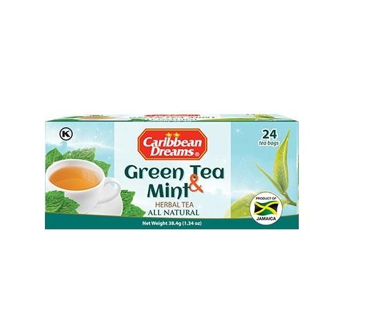 Caribbean Dreams Green Tea and Mint 20's Box of 6