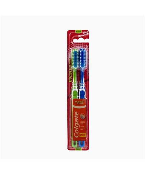 Colgate Double Action Medium Toothbrush 2 Value Pack