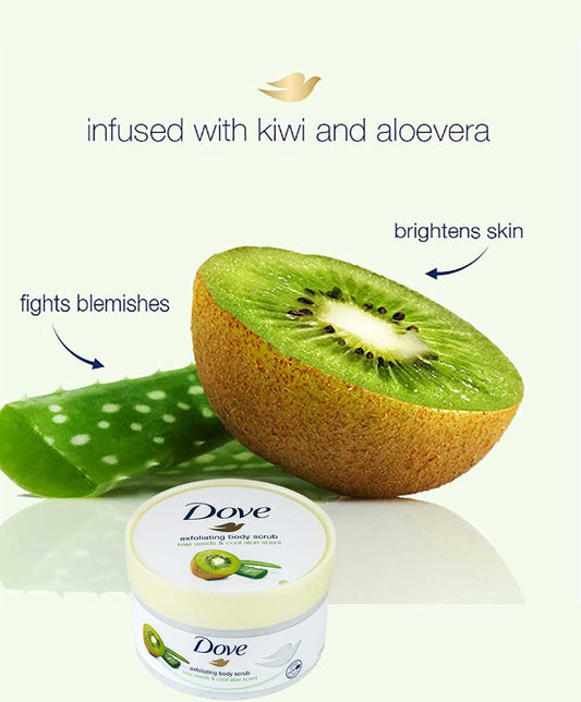 Dove Exfoliating Body Scrub With Kiwi Seeds And Cool Aloe Scent