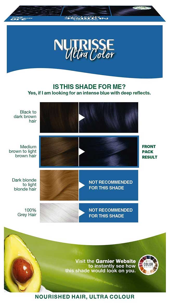 Nutrisse Ultra Color Intense Permanent Color 3.10 Midnight Blue