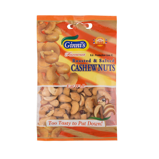 Ginni Roasted Salted Cashews 175g