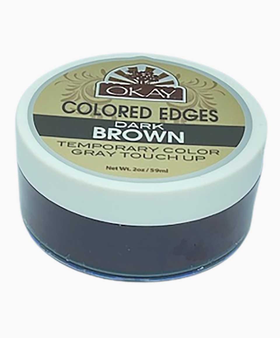 Okay Colored Edges Gray Touch Up Dark Brown