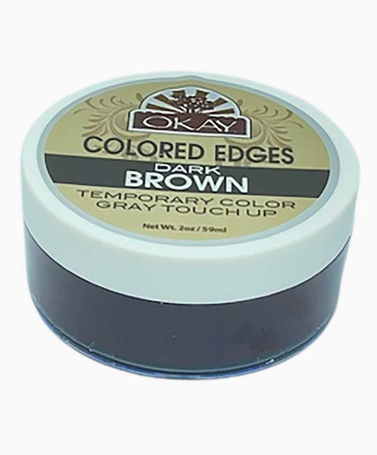 Okay Colored Edges Gray Touch Up Dark Brown