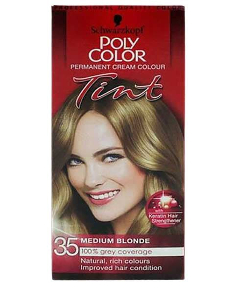 Poly Color Tint Permanent Cream Colour 35 Medium Blonde