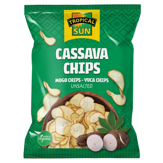 Tropical Sun Cassava Chips Unsalted 80g Box of 12