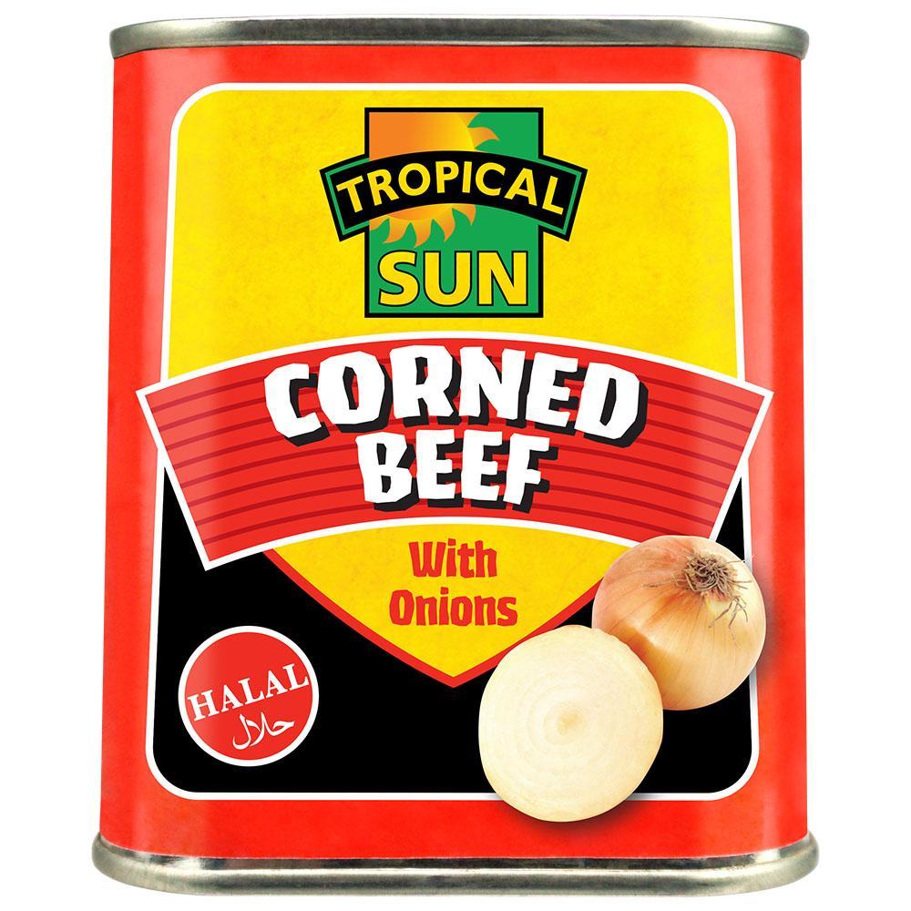Tropical Sun Corned Beef Onion Halal 340g Box of 12