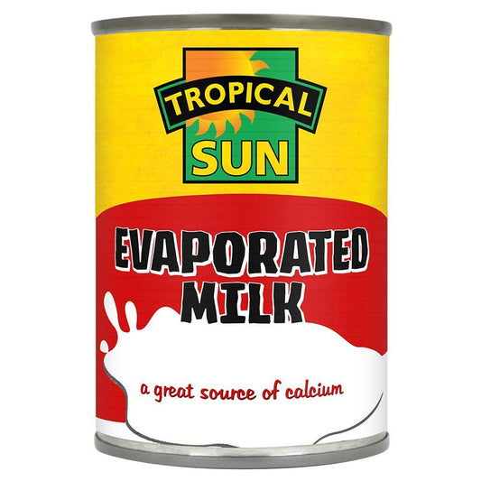 MASTropical Sun Evaporated Milk 410g Case of 12-Fd