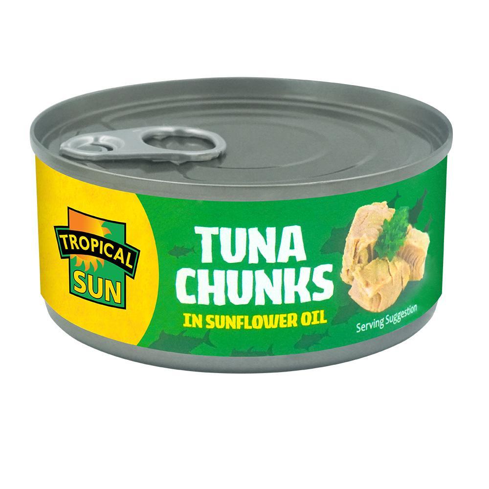 Tropical Sun Tuna Chunks in Sunflower Oil 160g Box of 6